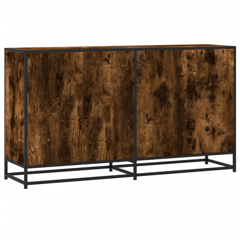 vidaXL Sideboard Καπνιστή δρυς 134x35x76 cm Ξύλινη κατασκευή