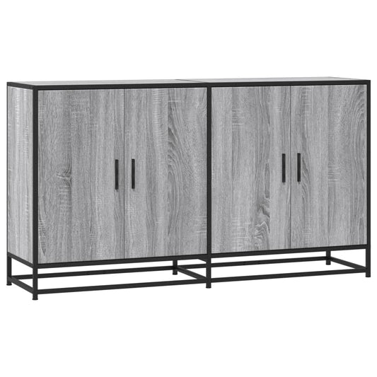 vidaXL Sideboard Grey Sonoma 134x35x76 cm Ξύλινο μηχανουργικό ξύλο