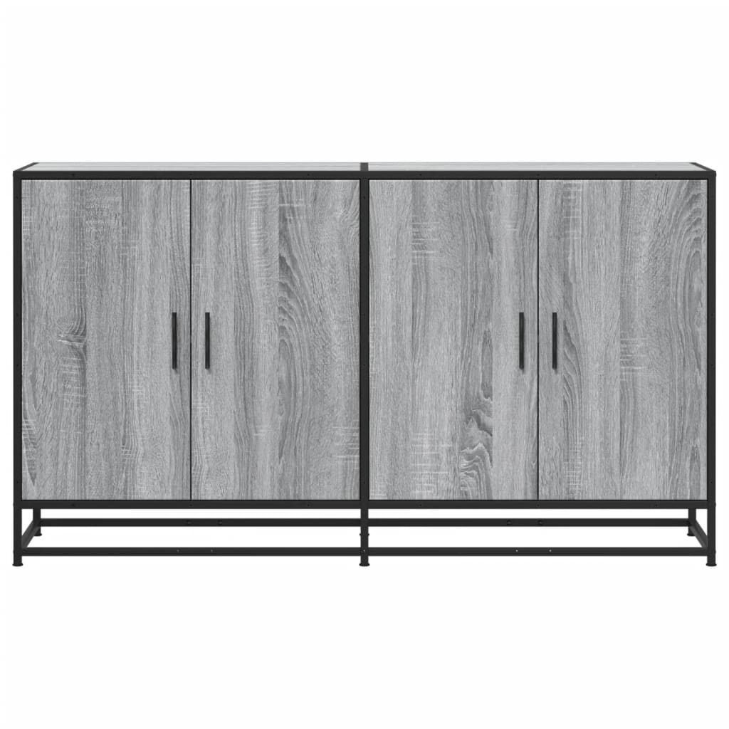 vidaXL Sideboard Grey Sonoma 134x35x76 cm Ξύλινο μηχανουργικό ξύλο
