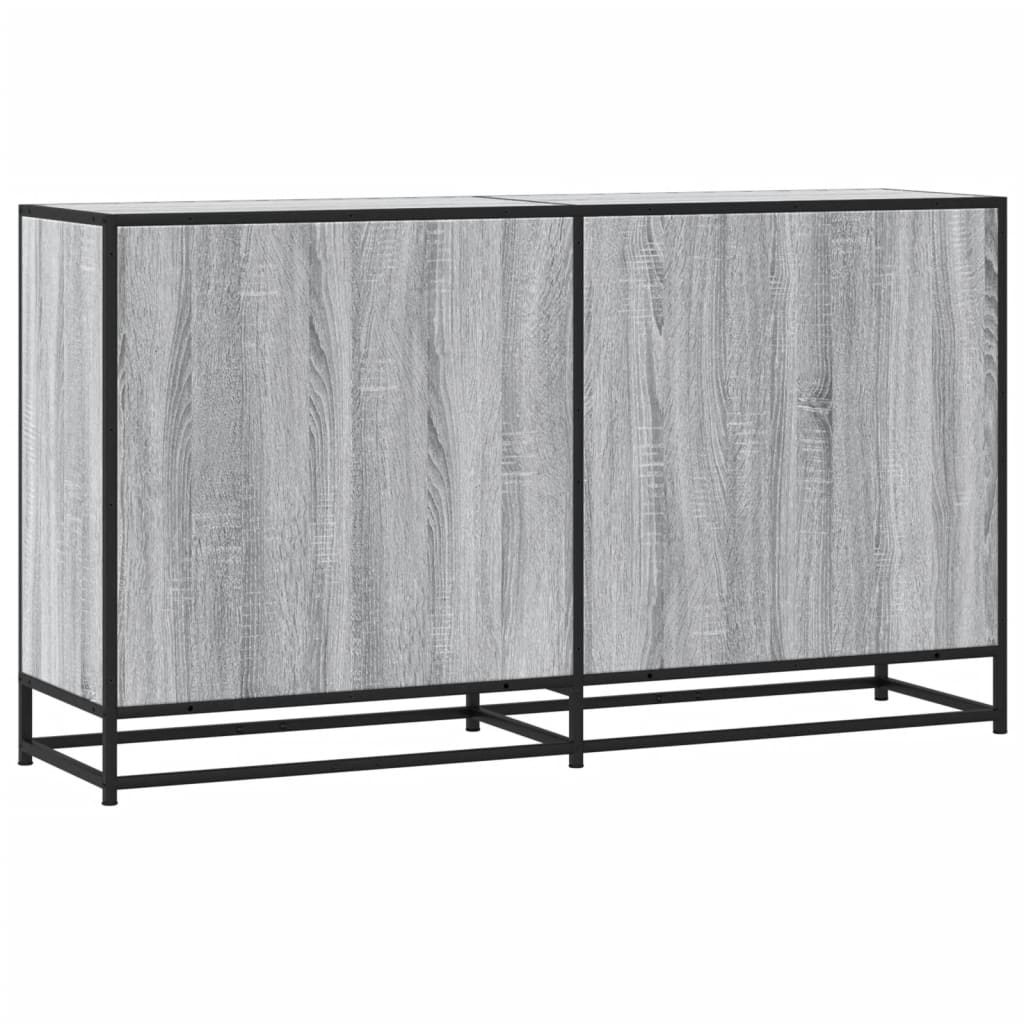 vidaXL Sideboard Grey Sonoma 134x35x76 cm Ξύλινο μηχανουργικό ξύλο