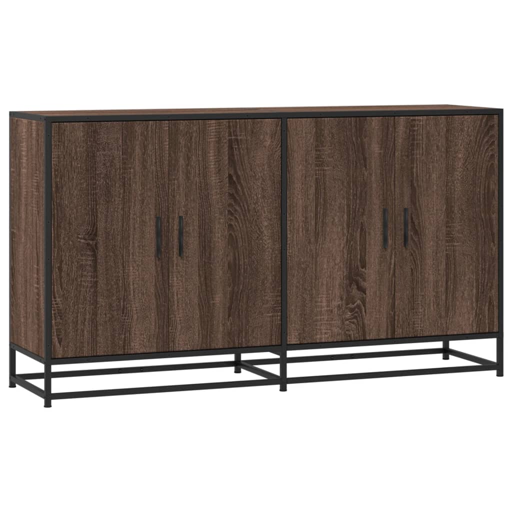 vidaXL Sideboard καφέ δρυς 134x35x76 cm Κατασκευασμένο ξύλο