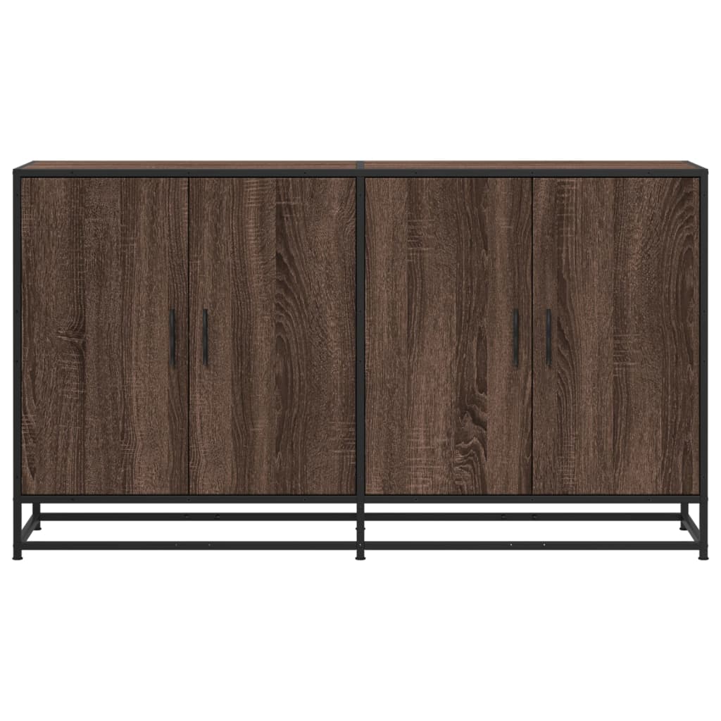 vidaXL Sideboard καφέ δρυς 134x35x76 cm Κατασκευασμένο ξύλο