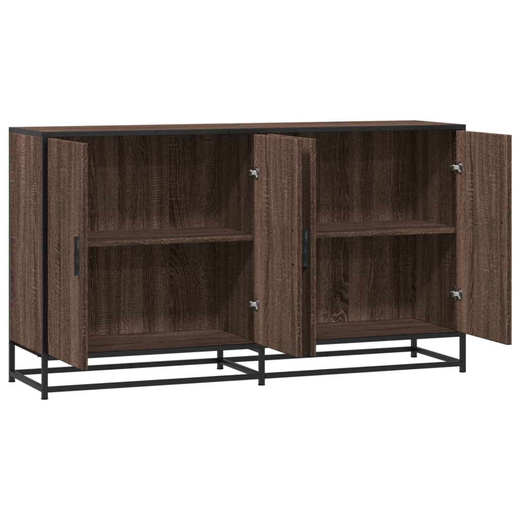 vidaXL Sideboard καφέ δρυς 134x35x76 cm Κατασκευασμένο ξύλο