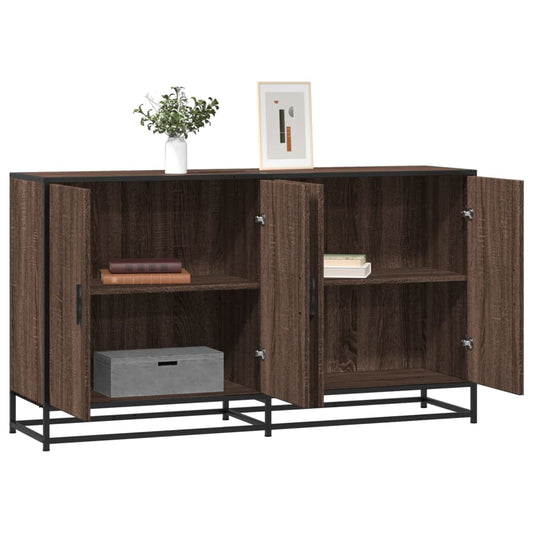 vidaXL Sideboard καφέ δρυς 134x35x76 cm Κατασκευασμένο ξύλο