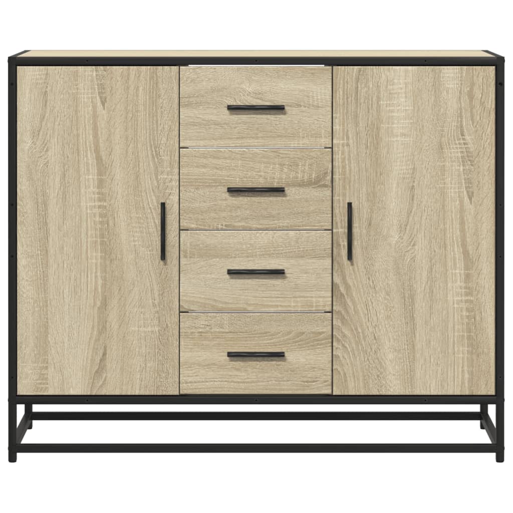 vidaXL Sideboard Sonoma Oak 92x35x76 cm Κατασκευασμένο ξύλο