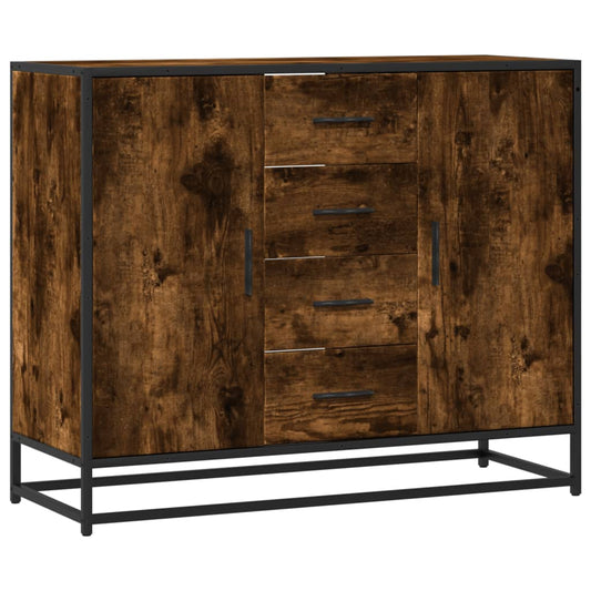 vidaXL Sideboard Καπνιστή δρυς 92x35x76 cm Κατασκευασμένο ξύλο