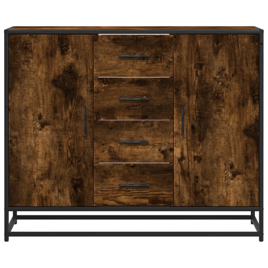 vidaXL Sideboard Καπνιστή δρυς 92x35x76 cm Κατασκευασμένο ξύλο