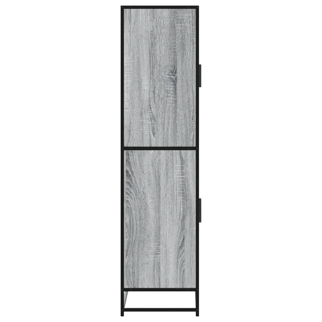 vidaXL Highboard Γκρι Sonoma 68x35x139 cm Ξύλινο μηχανουργικό ξύλο