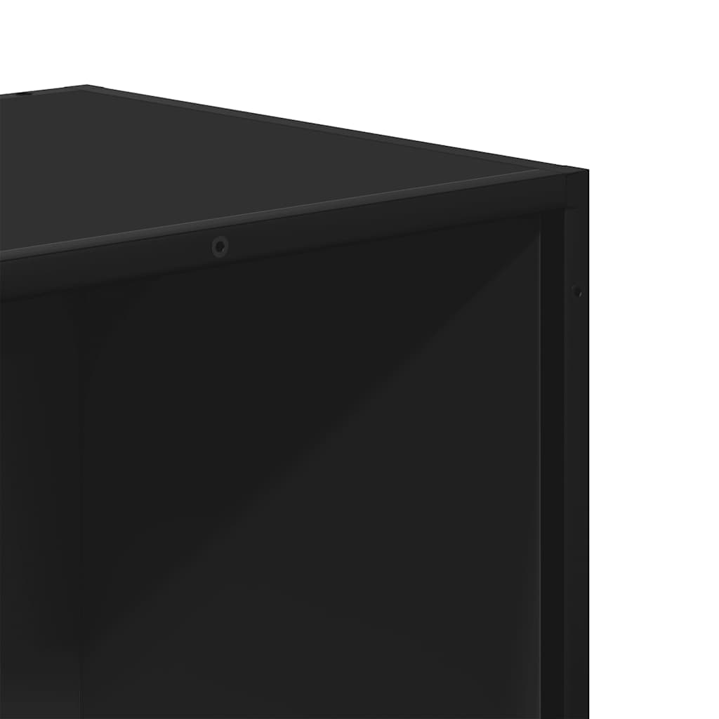 vidaXL Βιβλιοθήκη Μαύρο 80,5x35x139 cm Ξύλινη κατασκευή