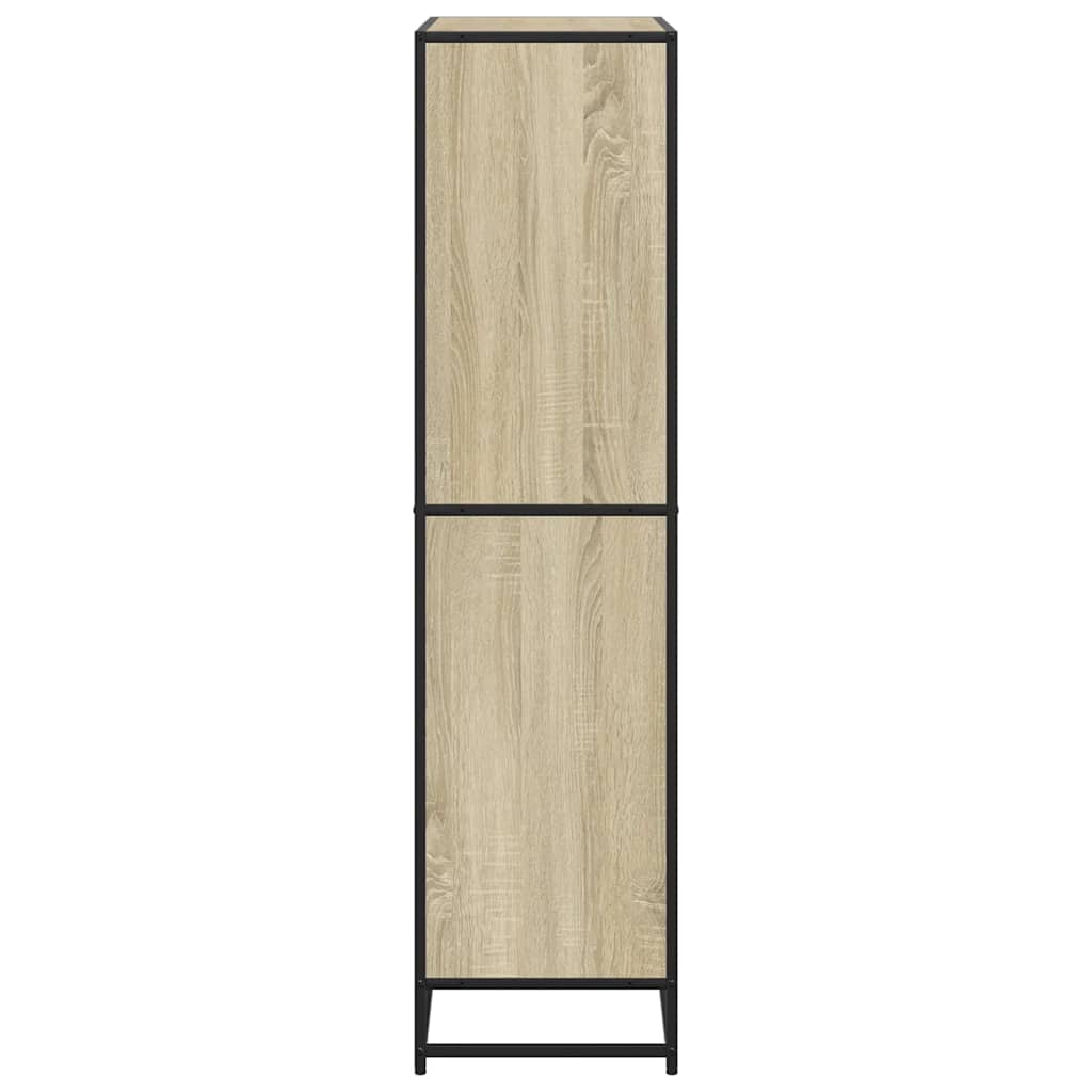 vidaXL Βιβλιοθήκη Sonoma Oak 80,5x35x139 cm Ξύλινη κατασκευή