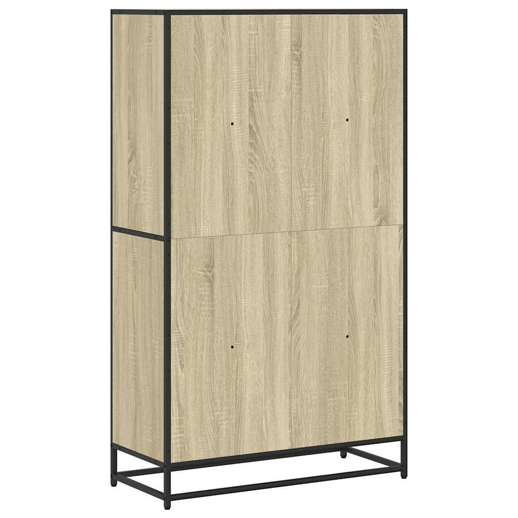 vidaXL Βιβλιοθήκη Sonoma Oak 80,5x35x139 cm Ξύλινη κατασκευή