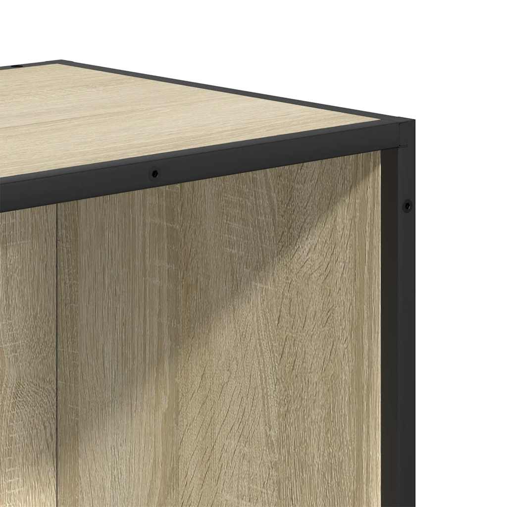 vidaXL Βιβλιοθήκη Sonoma Oak 80,5x35x139 cm Ξύλινη κατασκευή