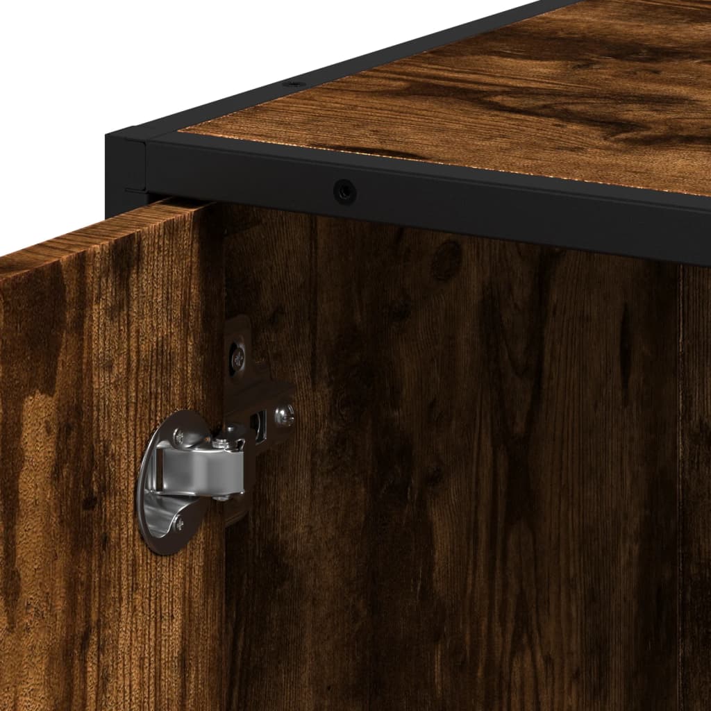 vidaXL Ντουλάπι μπάνιου καπνιστή δρυς Επεξεργασμένο ξύλο και μέταλλο