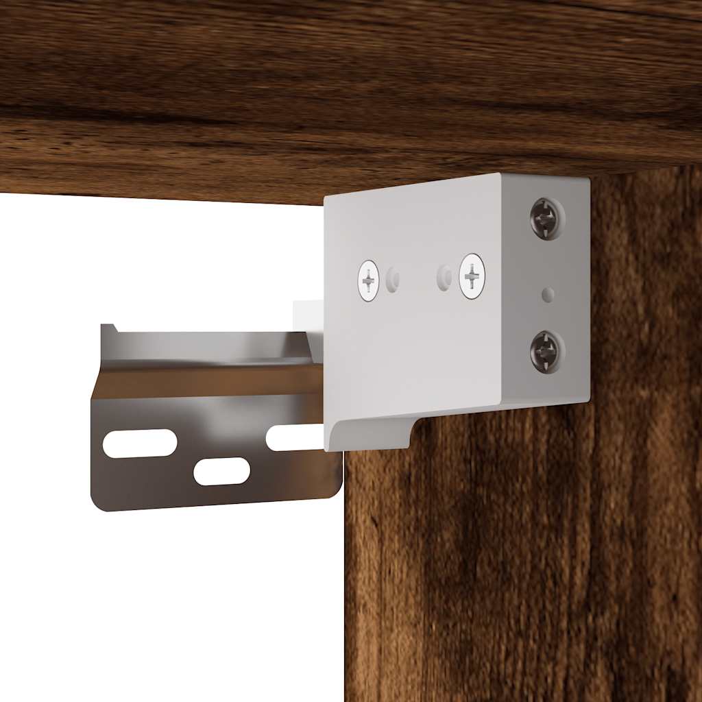 vidaXL Σετ Επίπλων Μπάνιου 2 Τεμαχίων Καπνιστή Δρυς από Τεχν. Ξύλο