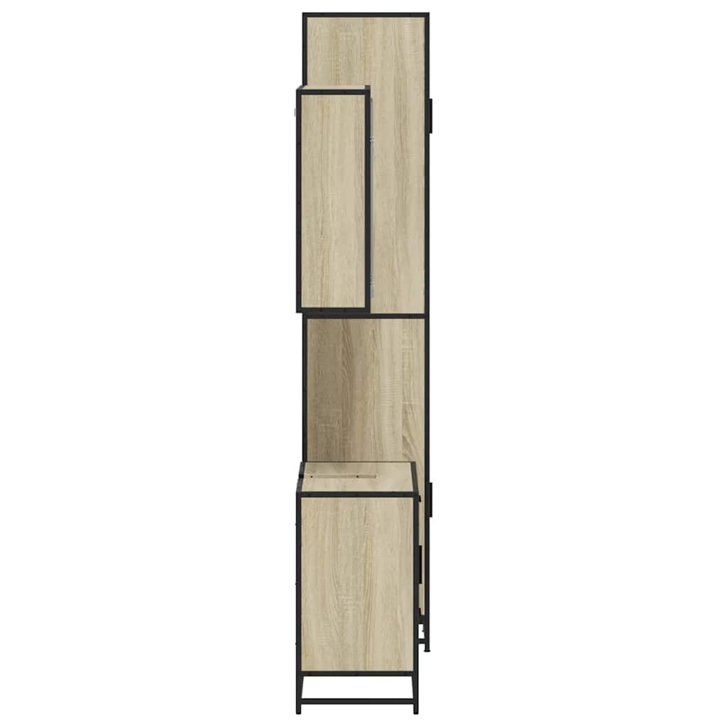 vidaXL Σετ Επίπλων Μπάνιου 3 Τεμαχίων Sonoma Δρυς Επεξεργασμένο Ξύλο