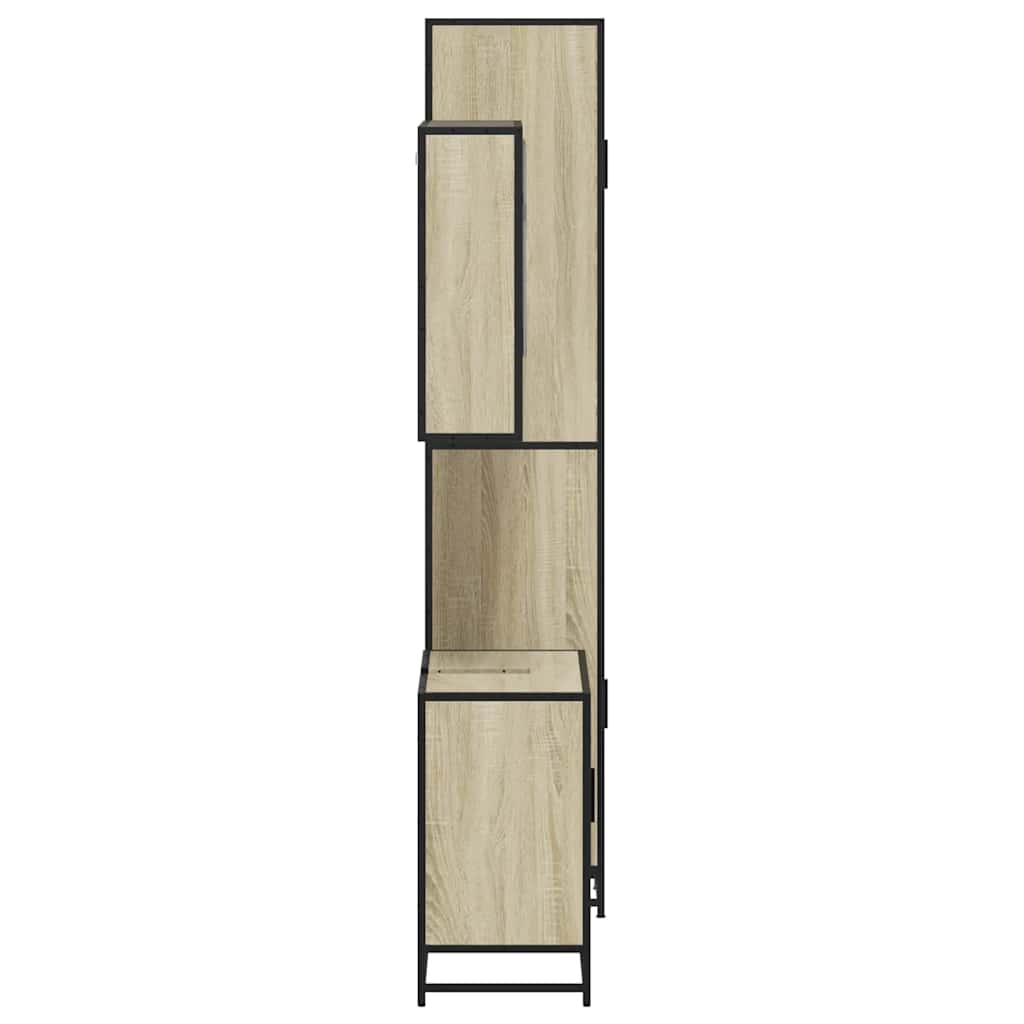 vidaXL Σετ Επίπλων Μπάνιου 3 Τεμαχίων Sonoma Δρυς Επεξεργασμένο Ξύλο