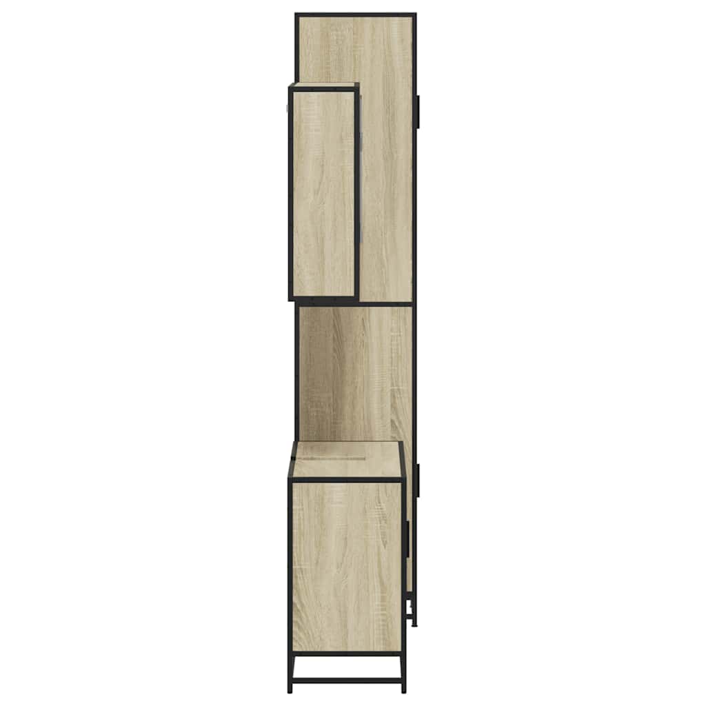 vidaXL Σετ Επίπλων Μπάνιου 3 Τεμαχίων Sonoma Δρυς Επεξεργασμένο Ξύλο