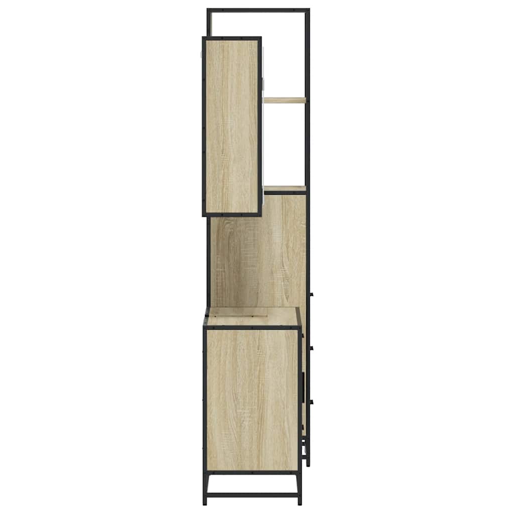 vidaXL Σετ Επίπλων Μπάνιου 3 Τεμαχίων Sonoma Δρυς Επεξεργασμένο Ξύλο