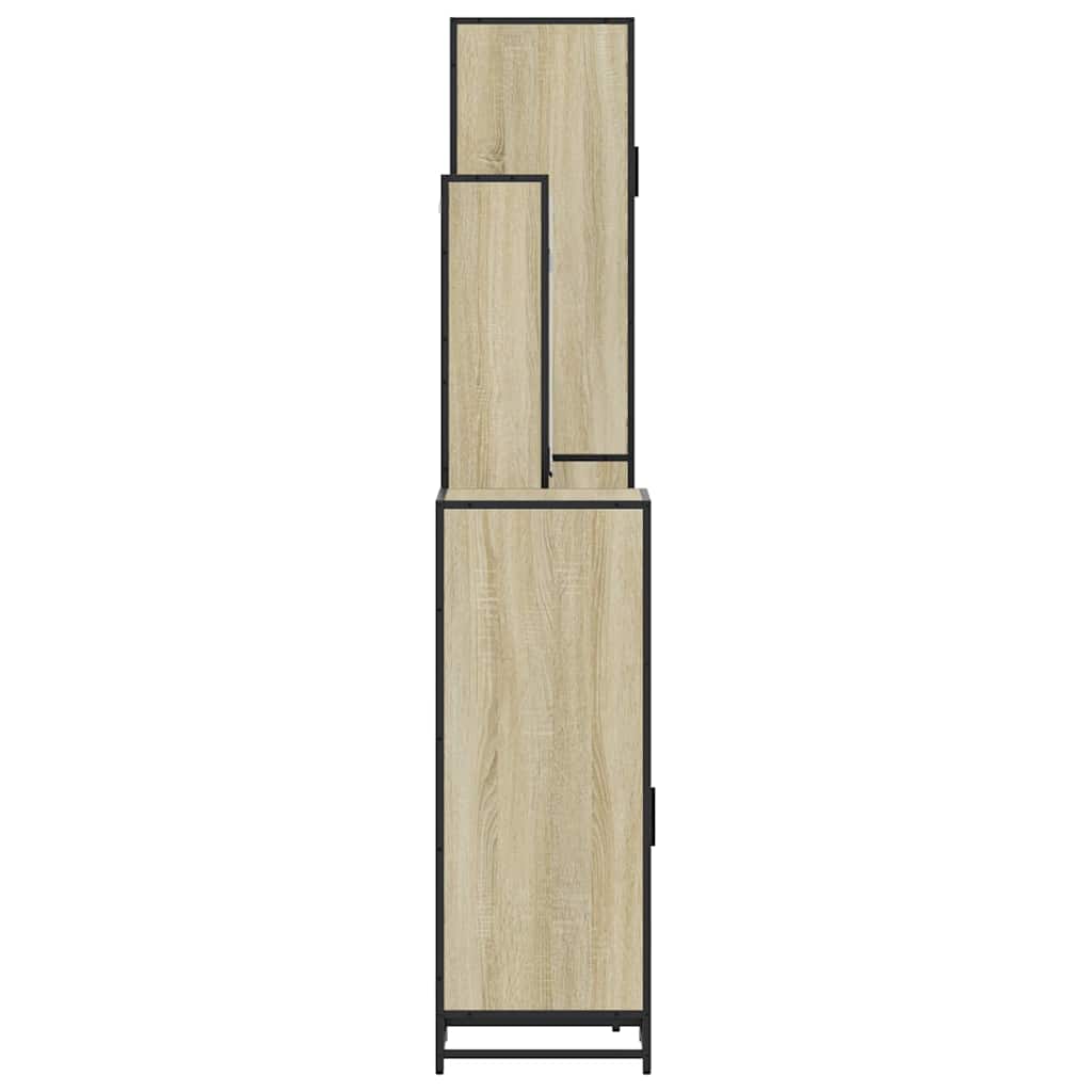 vidaXL Σετ Επίπλων Μπάνιου 4 Τεμαχίων Sonoma Δρυς Επεξεργασμένο Ξύλο