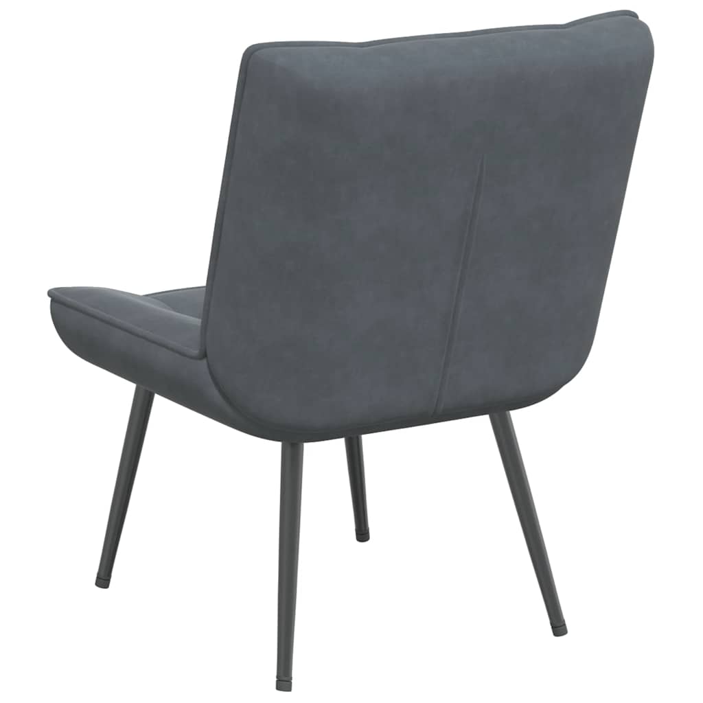 vidaXL Καρέκλα χαλάρωσης Σκούρο Γκρι 64x74x84 cm Βελούδο