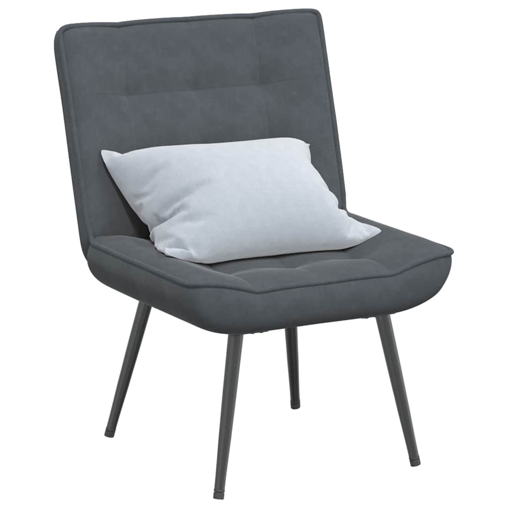 vidaXL Καρέκλα χαλάρωσης Σκούρο Γκρι 64x74x84 cm Βελούδο