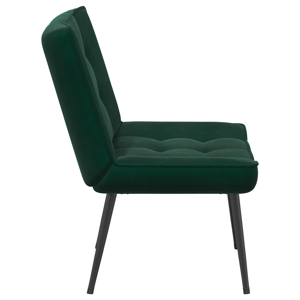 vidaXL Καρέκλα χαλάρωσης σκούρο πράσινο 64x74x84 cm Βελούδο