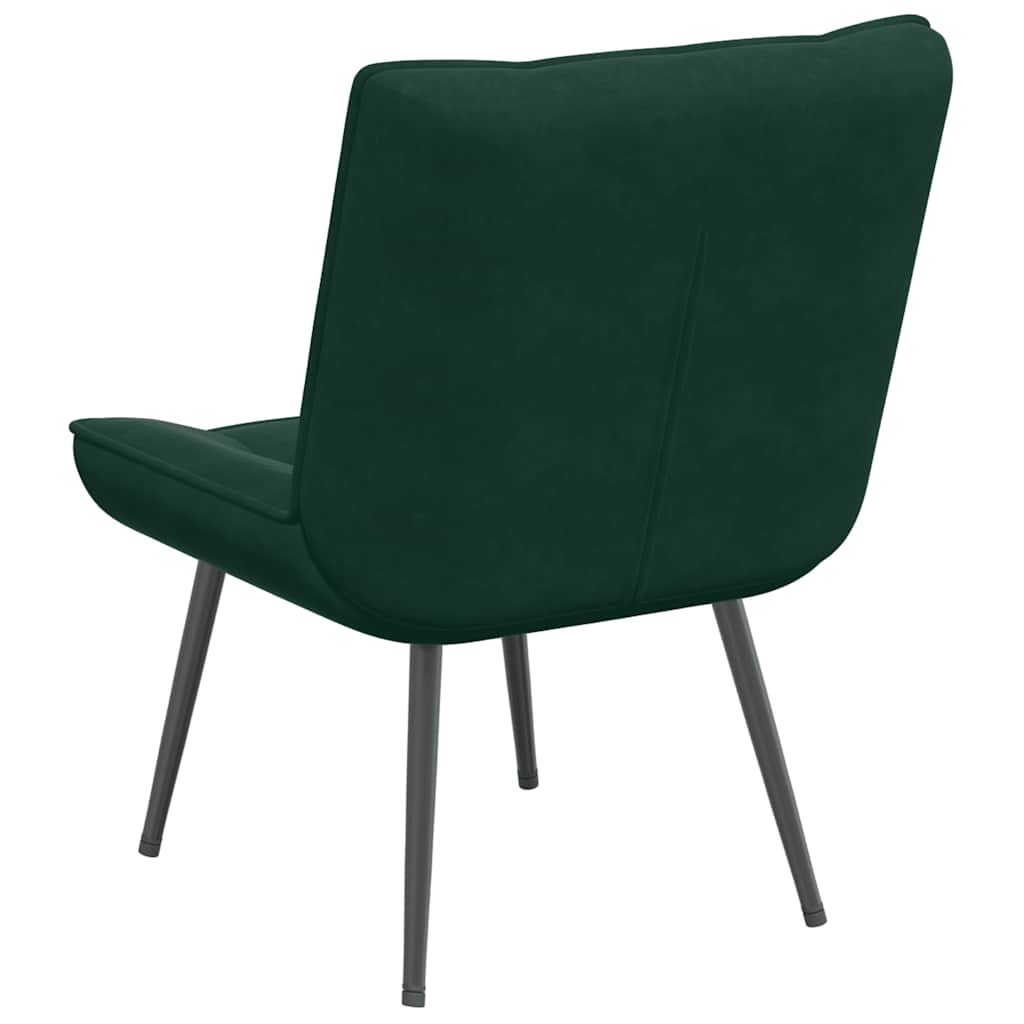 vidaXL Καρέκλα χαλάρωσης σκούρο πράσινο 64x74x84 cm Βελούδο