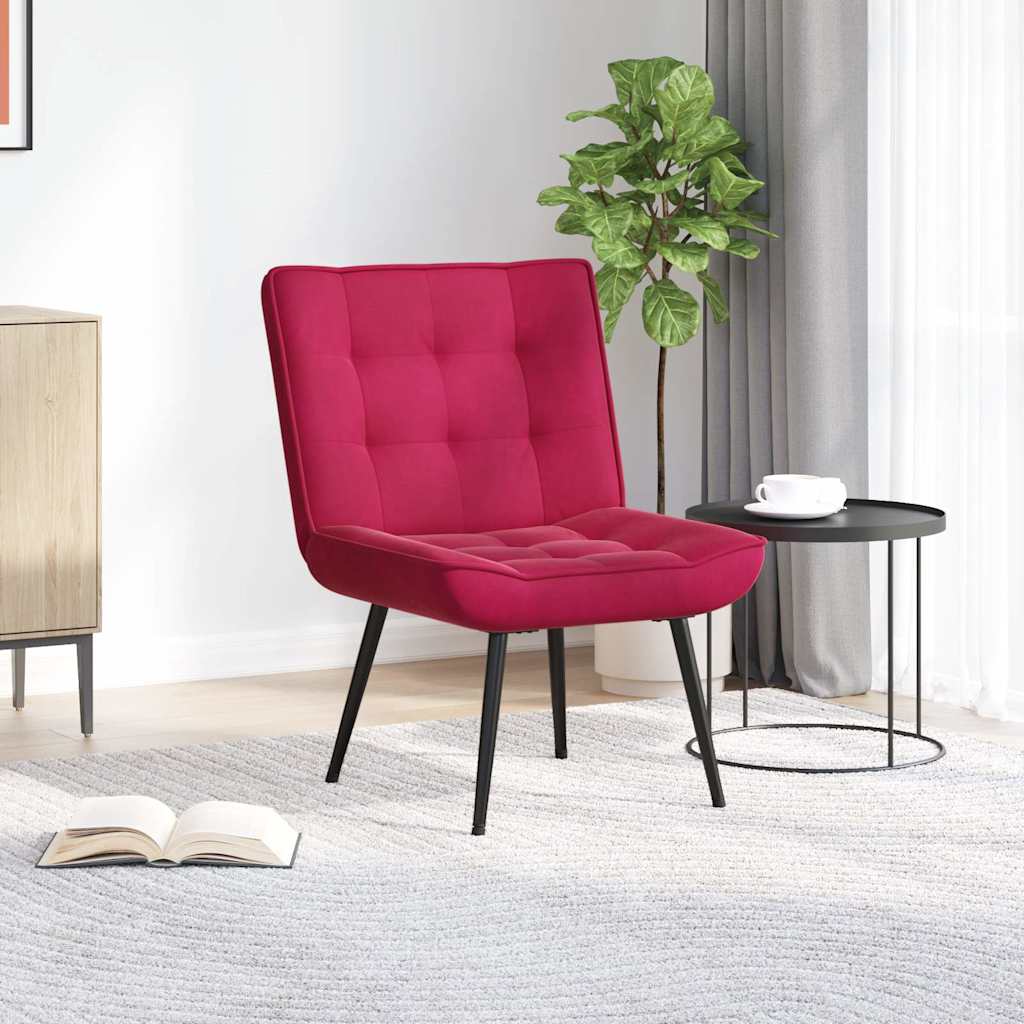 vidaXL Καρέκλα χαλάρωσης Wine Red 64x74x84 cm Velvet