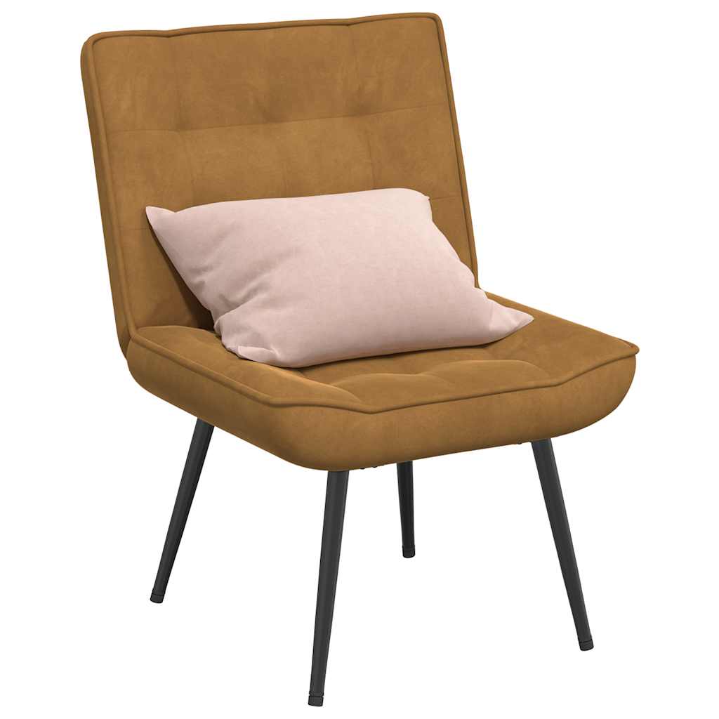 vidaXL Καρέκλα χαλάρωσης καφέ 64x74x84 cm Βελούδο