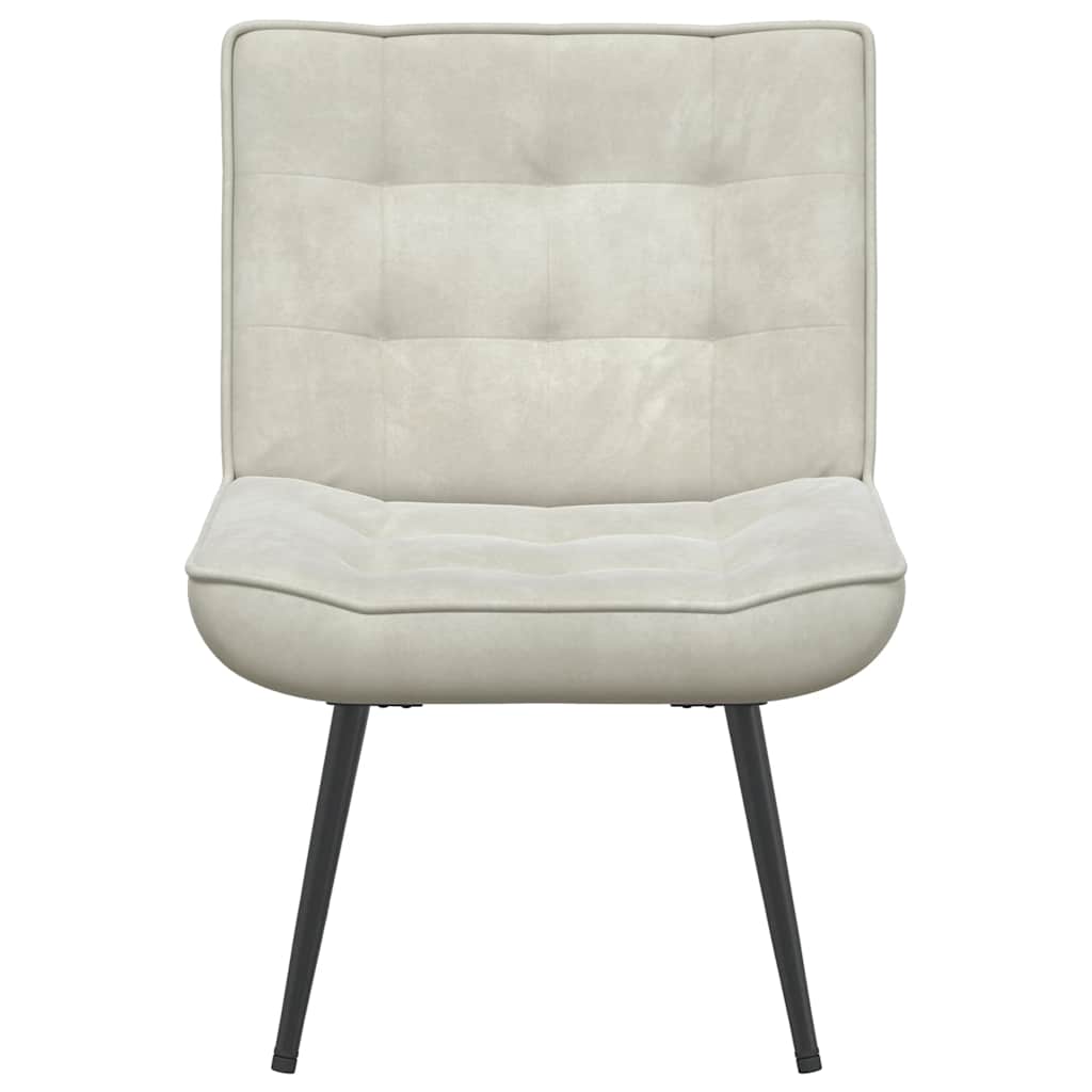 vidaXL Καρέκλα χαλάρωσης Κρέμα 64x74x84 cm Βελούδο