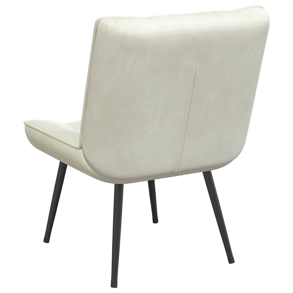 vidaXL Καρέκλα χαλάρωσης Κρέμα 64x74x84 cm Βελούδο