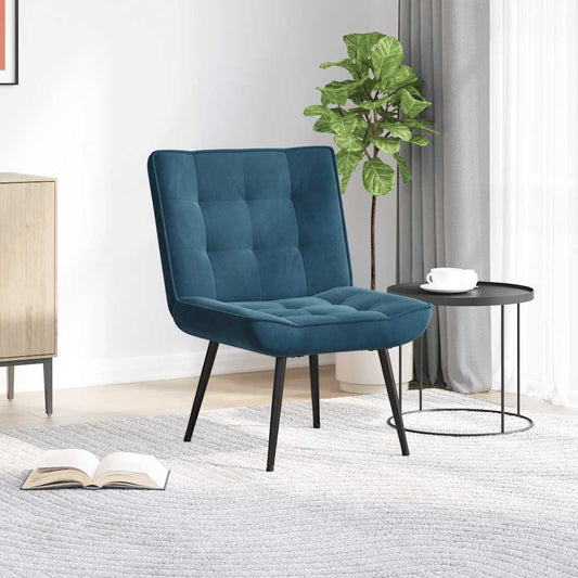 vidaXL Καρέκλα χαλάρωσης μπλε 64x74x84 cm Βελούδο