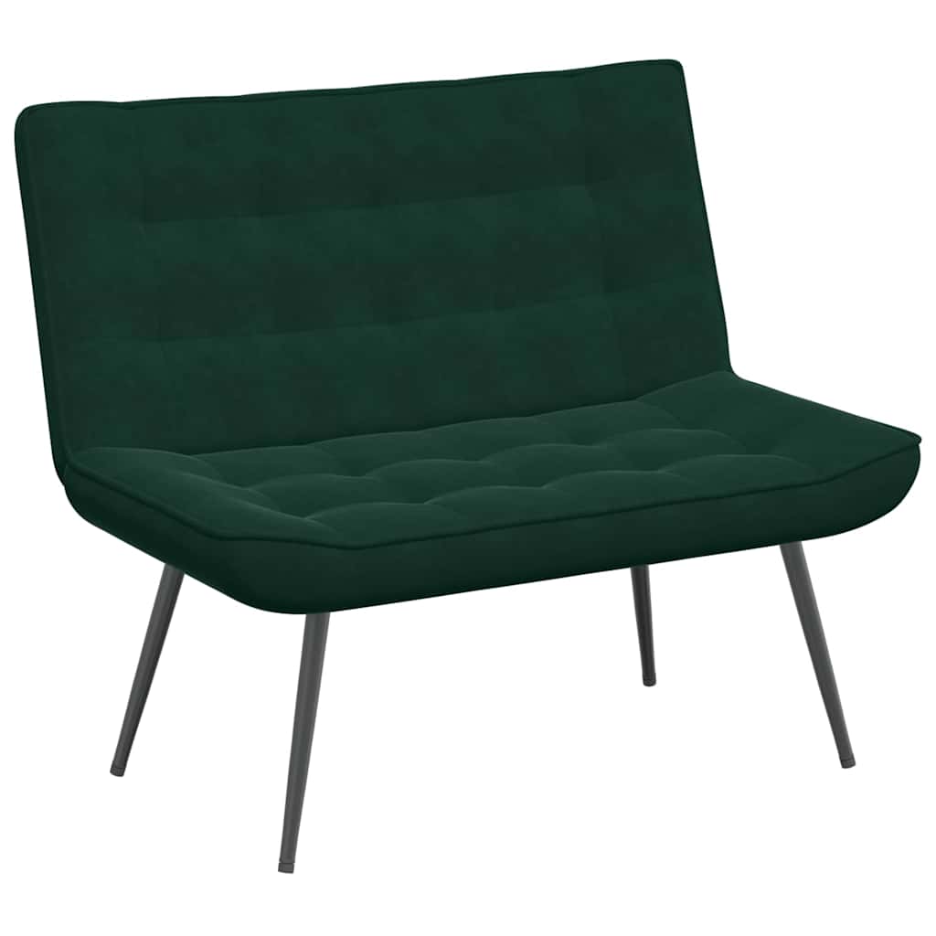 vidaXL Πάγκος Σκούρο Πράσινο Βελούδινος 110x74x84 εκ.