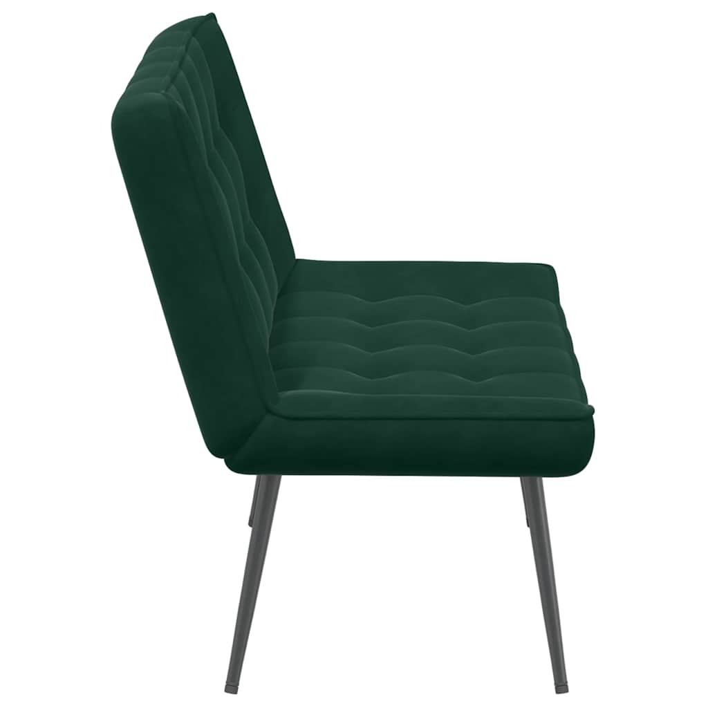vidaXL Πάγκος Σκούρο Πράσινο Βελούδινος 110x74x84 εκ.