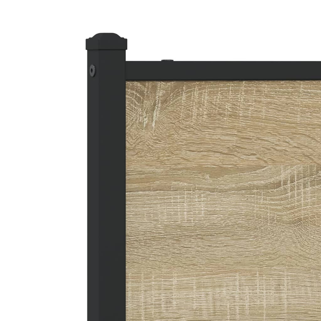 vidaXL Σκελετός Κρεβ. Χωρίς Στρώμα Sonoma Δρυς 193x203 εκ. Μεταλλικό