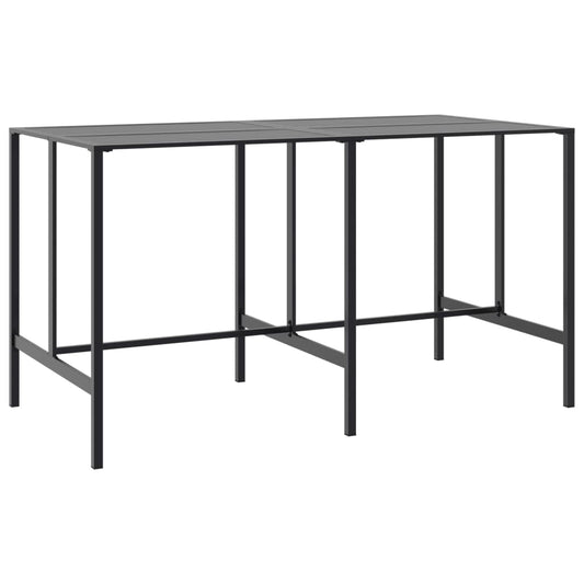vidaXL Τραπέζι Μπαρ Μαύρο 200x100x110 εκ. Ατσάλι με Ηλ. Βαφή Πούδρας