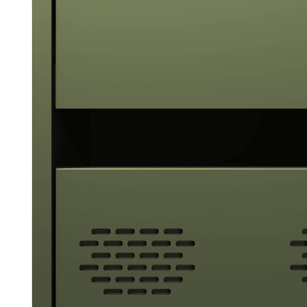 vidaXL Ντουλάπι Πράσινο Λαδί 68x39x101,5 εκ. από Ατσάλι