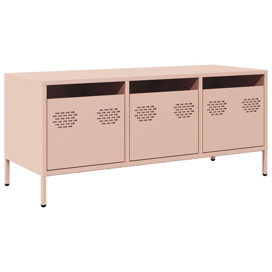 vidaXL Έπιπλο Τηλεόρασης Ροζ 101,5x39x43,5 εκ. Ατσάλι Ψυχρής Έλασης