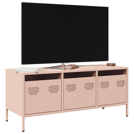 vidaXL Έπιπλο Τηλεόρασης Ροζ 101,5x39x43,5 εκ. Ατσάλι Ψυχρής Έλασης
