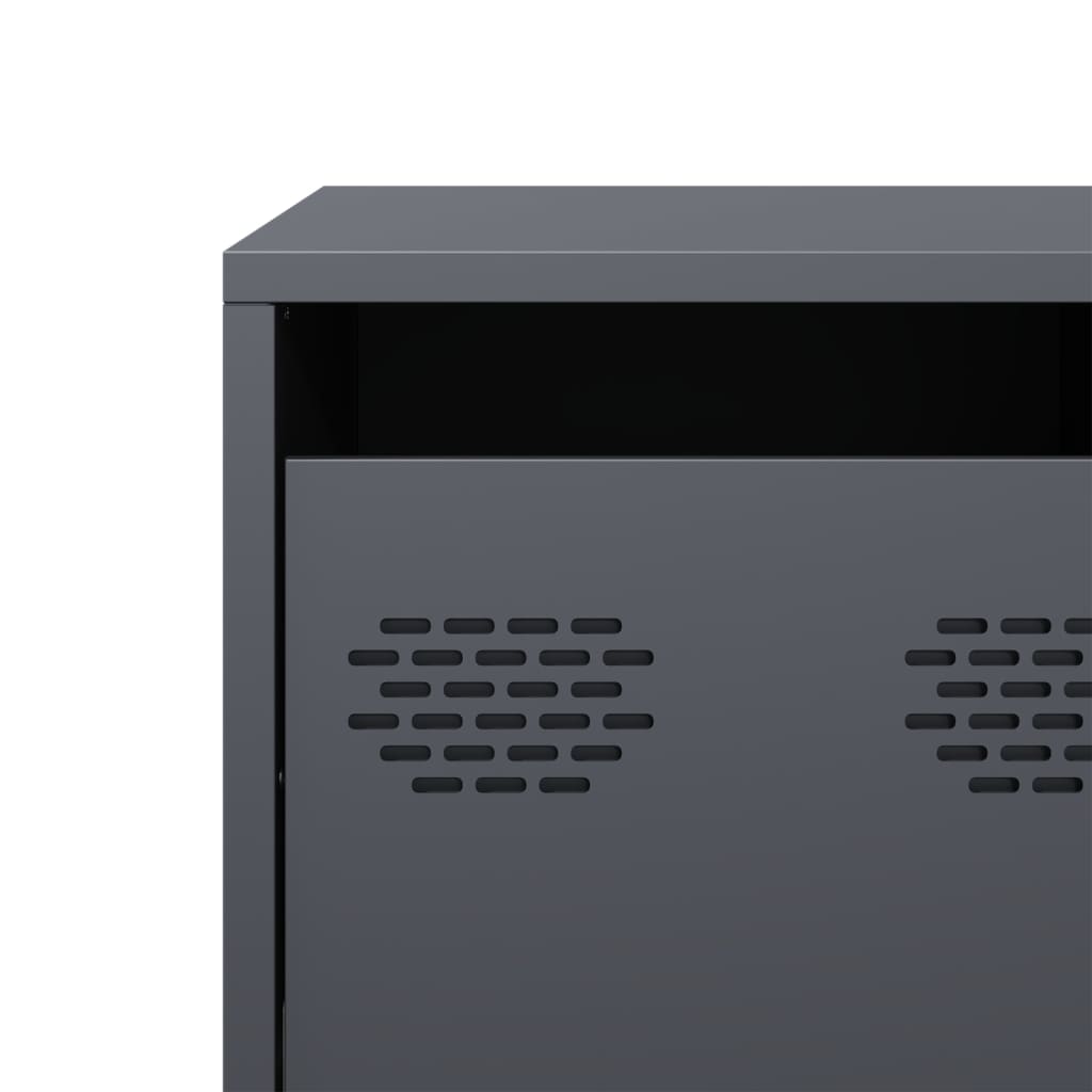 vidaXL Έπιπλο Τηλεόρασης Ανθρακί 101,5x39x43,5εκ. Ατσάλι Ψυχρής Έλασης