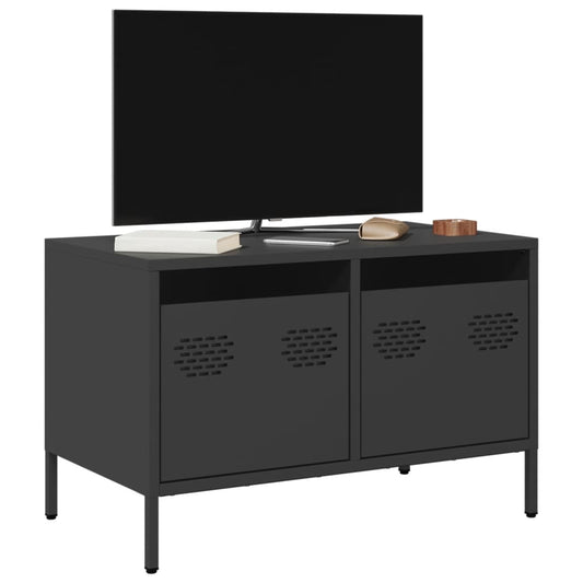 vidaXL Έπιπλο Τηλεόρασης Μαύρο 68x39x43,5 εκ. Χάλυβας Ψυχρής Έλασης