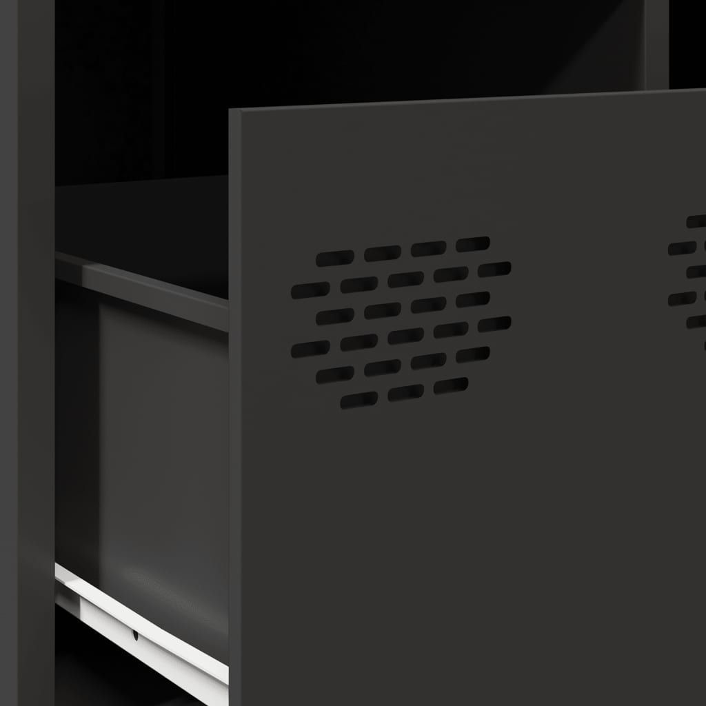 vidaXL Έπιπλο Τηλεόρασης Μαύρο 68x50x43,5 εκ. Χάλυβας Ψυχρής Έλασης