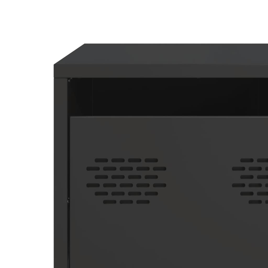 vidaXL Έπιπλο Τηλεόρασης Μαύρο 68x50x43,5 εκ. Χάλυβας Ψυχρής Έλασης