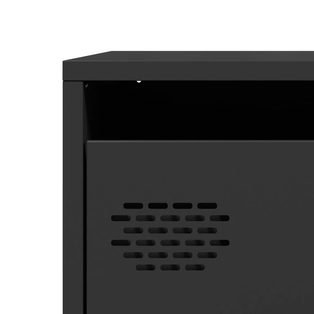vidaXL Ντουλάπι Μαύρο 68x39x73,5 εκ. από Χάλυβα Ψυχρής Έλασης