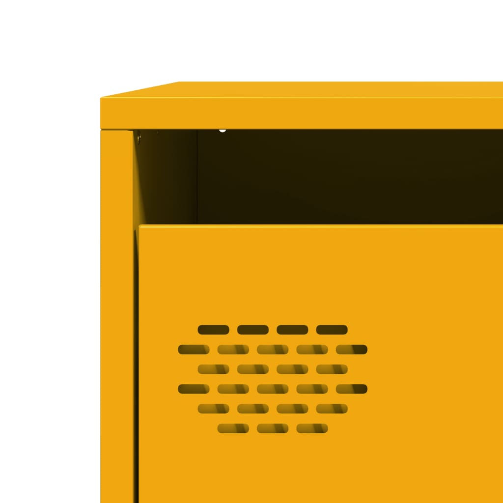 vidaXL Ντουλάπι Μουσταρδί 68x39x73,5 εκ. από Χάλυβα Ψυχρής Έλασης
