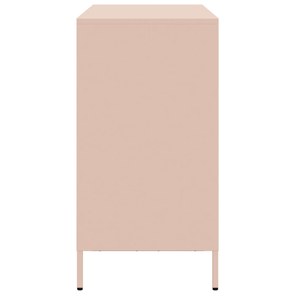 vidaXL Ντουλάπι Ροζ 101,5x39x73,5 εκ. από Χάλυβα Ψυχρής Έλασης
