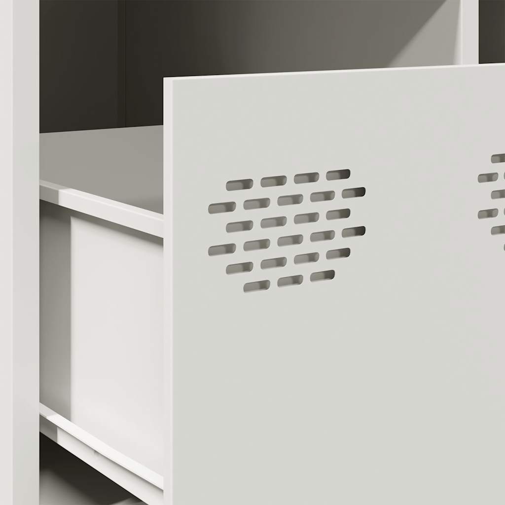 vidaXL Τραπεζάκι Σαλονιού Λευκό 101,5x50x43,5 εκ. Χάλυβα Ψυχρής Έλασης