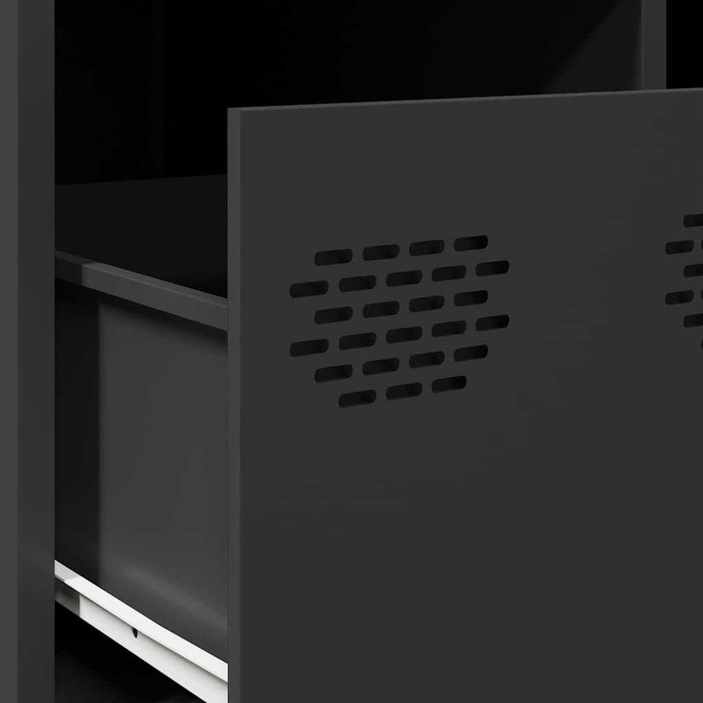 vidaXL Τραπεζάκι Σαλονιού Μαύρο 68,5x50x43,5 εκ. Χάλυβα Ψυχρής Έλασης