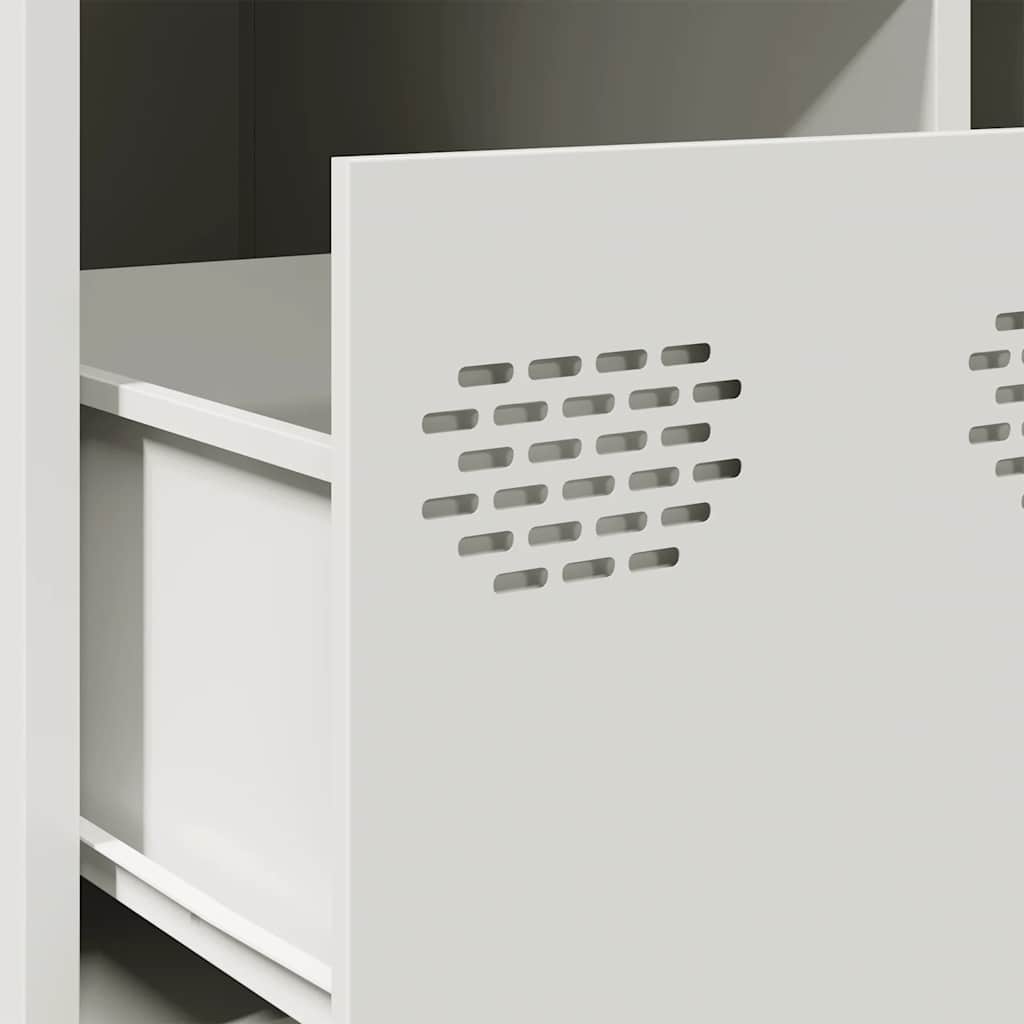 vidaXL Τραπεζάκι Σαλονιού Λευκό 68,5x50x43,5 εκ. Χάλυβα Ψυχρής Έλασης