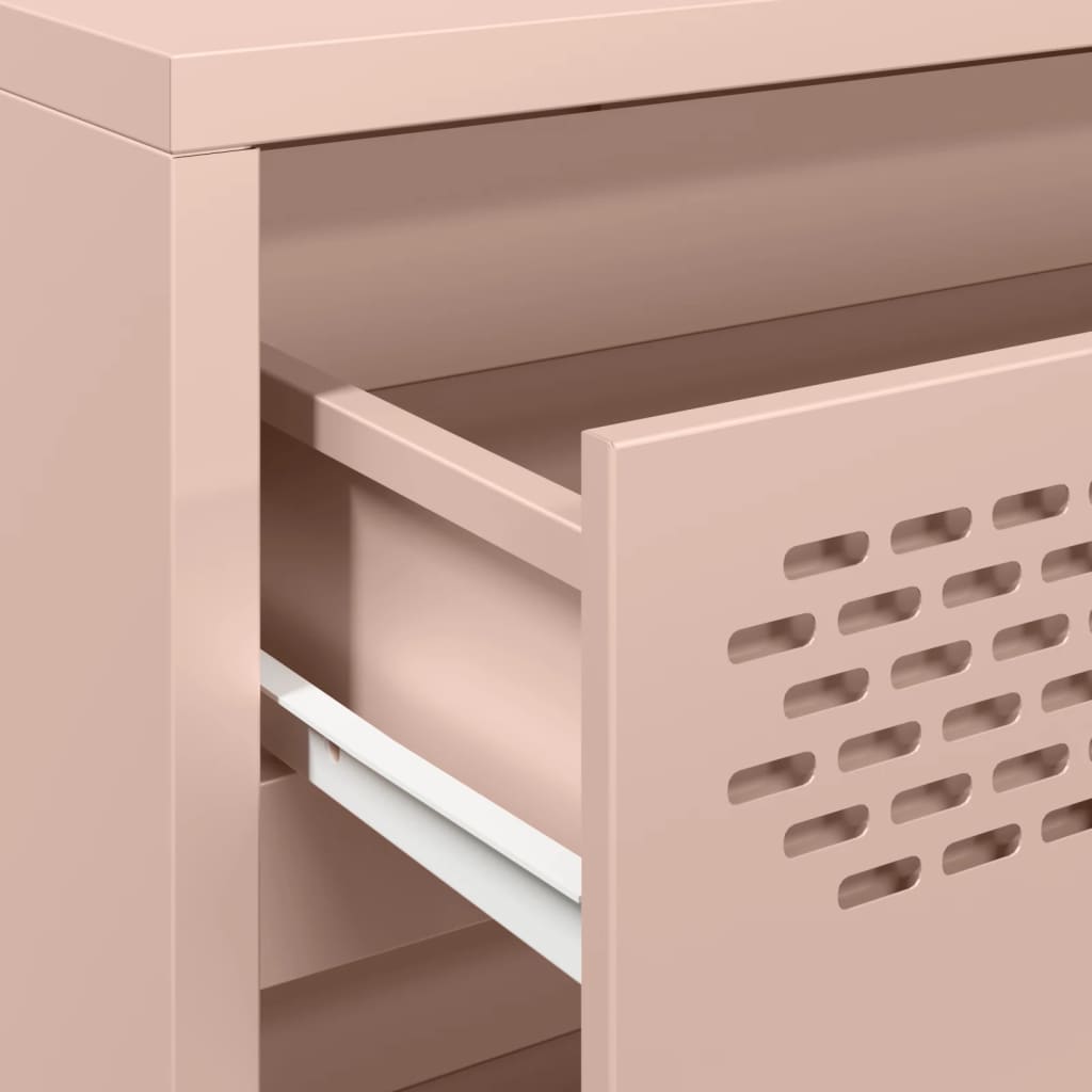 vidaXL Ντουλάπι Ροζ 68x39x73,5 εκ. από Χάλυβα Ψυχρής Έλασης